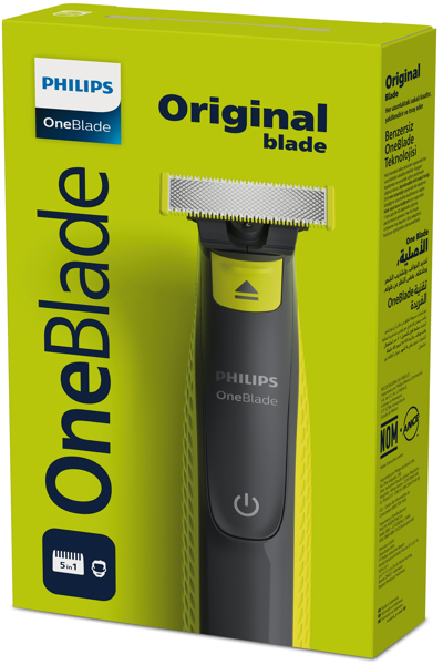 Philips Norelco OneBlade OneBlade QP2724/20 Face - Foil shaver - Grey - Lime - Contour-following technology - Dual protection system - Original Blade - QP210 - QP220 - QP230 - QP610 - QP620 - QP410 - QP420 - Battery - Nickel-Metal Hydride (NiMH) - QP2724/20