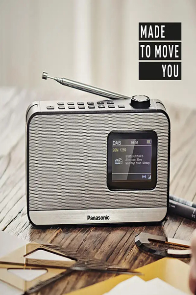 Panasonic RF-D15 Portable Digital DAB+ FM Radio 3W 6.1cm - RF-D15EG-K