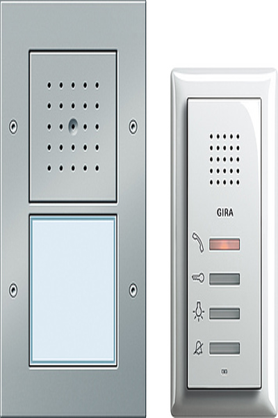 GIRA 049543 - Filaire - IP44 - -25 - 70 °C - Aluminium, Blanc - Aluminium, Thermoplastique - CA/CC
