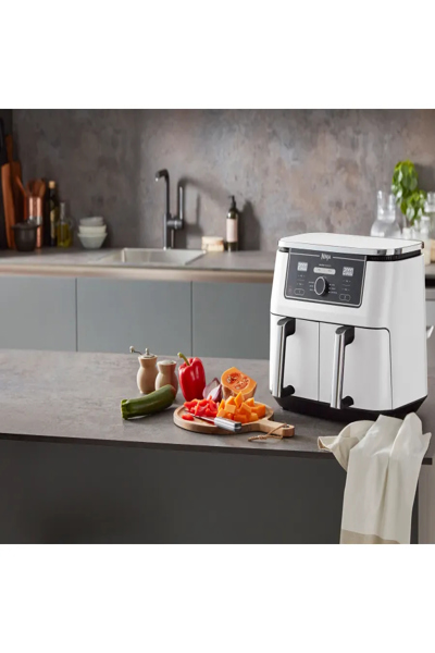 SharkNinja Ninja AF400EU, Hot air fryer, 9.5 L, Double, White, Rotary, Touch, Stand-alone - AF400EUWH