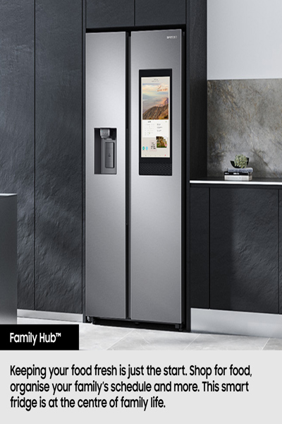 Samsung RS6HA8891B1, Freestanding, American door, Black, Touch, LCD, Tempered glass