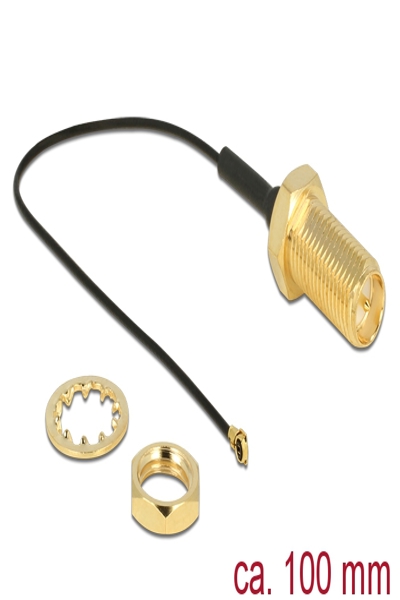 Delock Antennkabel - RP-SMA (hona) till MHF4 (hane) - 12465