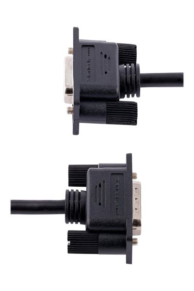StarTech.com 3m RS232 Serial Null Modem Cable - Crossover Serial Cable w/Al-Mylar Shielding - DB9 Serial COM Port Cable Female to Male - Compatible w/DTE Devices - Black - F/M - Black - 3 m - DB-9 - DB-9 - Male - Female - 9FMNM-3M-RS232-CABLE