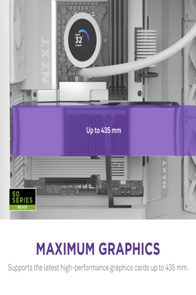 NZXT H9 Flow midi-torn-PC vit - CM-H92FW-01