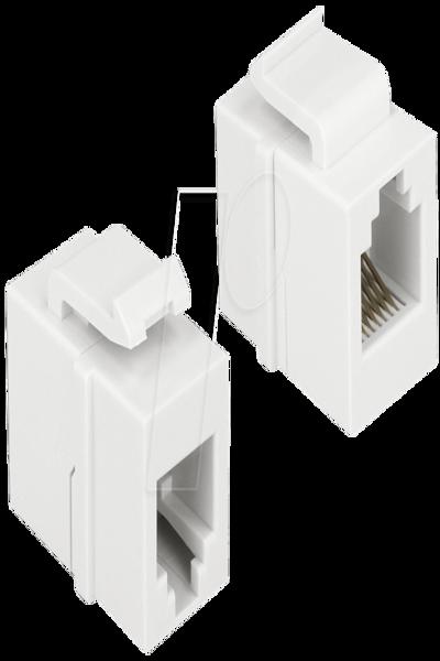 Delock Keystone-kopplare - RJ-12 (hona) till RJ-12 (hona) - 86380
