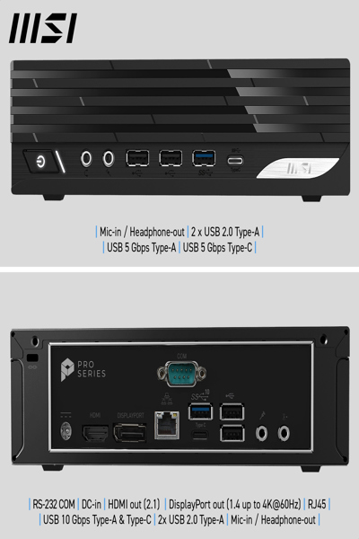 MSI PRO DP21 14M INTEL CORE I5 14400 BAREBONE - PRO DP21 14M I5 14400 BB
