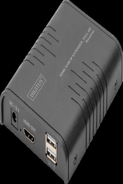 DIGITUS HDMI KVM IP Extender Receiver, Full HD - DS-55530