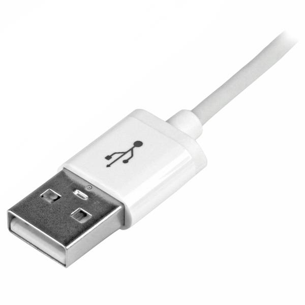 StarTech 1 m (3 ft.) USB to Lightning Cable - iPhone / iPad / iPod Charger Cable - High Speed ​​Charging Lightning to USB Cable - Apple MFi Certified - White - 1 m - Lightning - USB A - Male - Male - White - USBLT1MW