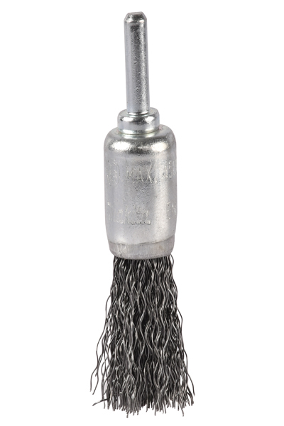 Brosse conique métallique Makita - pour peinture, rouille, bords de soudure, saleté