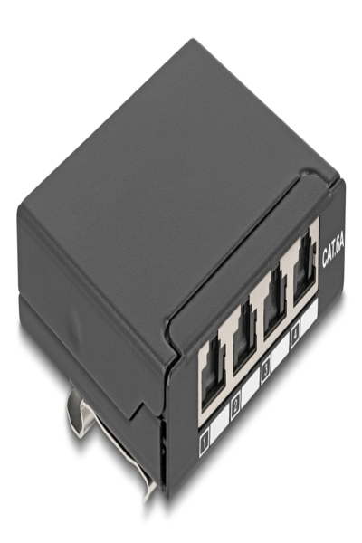 Delock Patch Panel Mini DIN Rail Wall Mountable Desktop - 90378