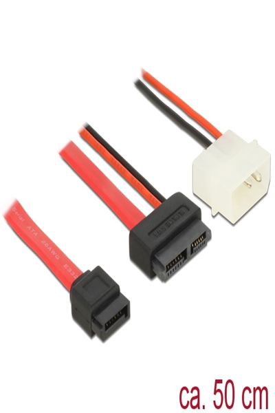 Delock SATA cable - Slimline SATA (F) to 4 PIN internal power, SATA - 84790