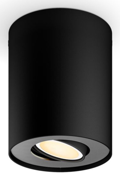 Philips Hue White Amb. Pillar Spot 1 flg. schwarz 350lm inkl. Dimmschalter
