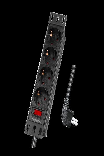 LogiLink 4-uttag Power Strip med Switch 25,3m - PDU4B01