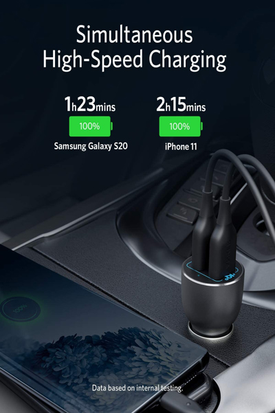 Anker PowerDrive III Alloy - Car power adapter