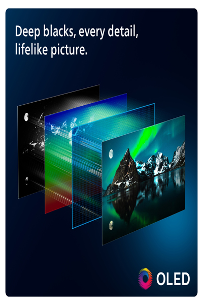 Philips 55OLED759/12, 55", 3840 x 2160 pixels, OLED, Smart TV, Wi-Fi, Chrome - 55OLED759/12