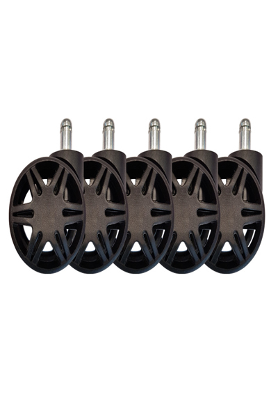 LC-Power LC-CASTERS-2BB - Castor wheels - LC-Power - with most gaming and office chairs - Black - Plastic - 5.7 cm - LC-CASTERS-2BB