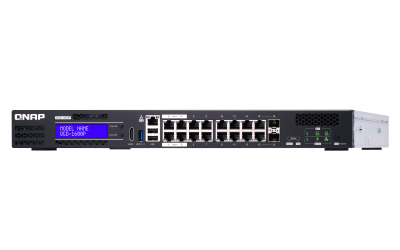 QNAP QGD-1600P - Switch - Smart - PoE++ (370 W) - QGD-1600P-4G