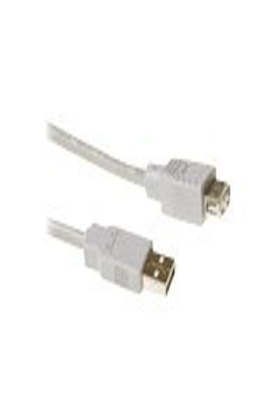 ACT USB 2.0 A male - USB A female ivory 0.50 m - 0.5 m - USB A - USB A - USB 2.0 - 0.48 Gbit/s - Ivory