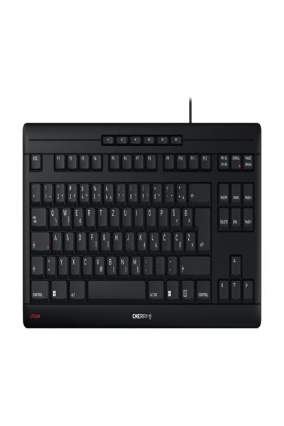 Cherry STREAM KEYBOARD TKL - Filaire - USB - Interrupteur à ciseaux - QWERTZ - Noir