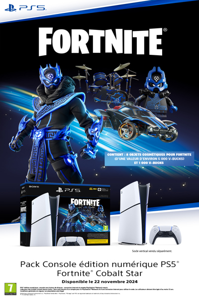 Sony PlayStation 5 Digital Edition Fortnite Svart-vit - 1000045171