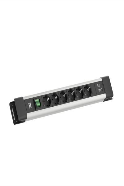 Bachmann CONNECTUS 6xCEE7/31xSchalter 1xUSB A/C 22W 2.0m CEE7/7 Grau