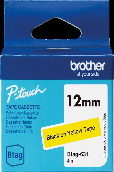 Brother BTAG-631 - Svart på gult - BTAG631