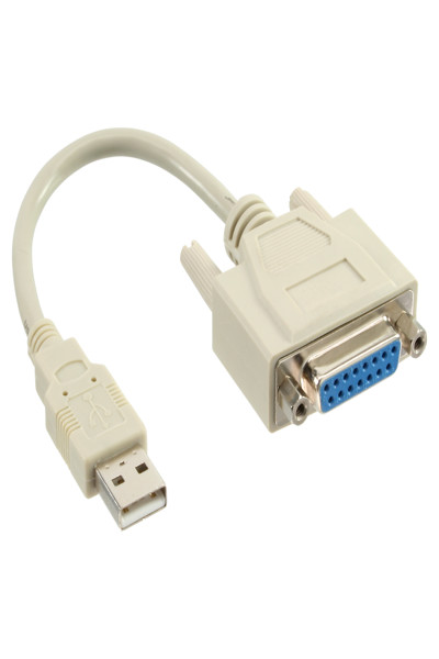 Câble adaptateur USB en ligne USB Type A mâle / DB15 femelle