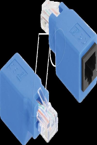 Delock Nätverksadapter - RJ-45 (hane) till RJ-45 (hona) - 64803