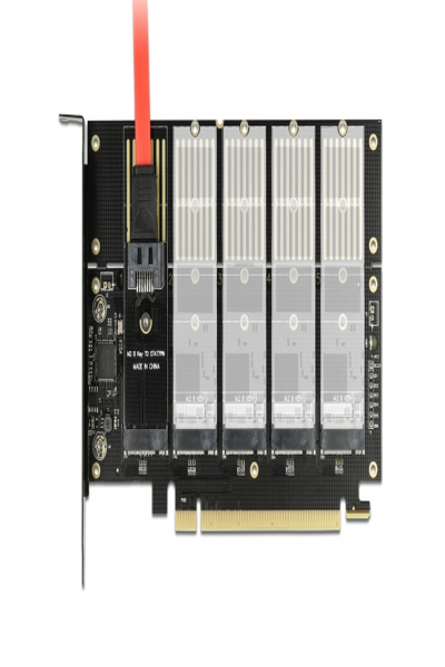 Delock PCI Express x16 Card to 5 x internal M.2 Key B / SATA - PCIe - M.2 - PCIe 3.0 - 0.5 m - China - Windows 10 - Windows 7 - Windows 8.1 - 90435