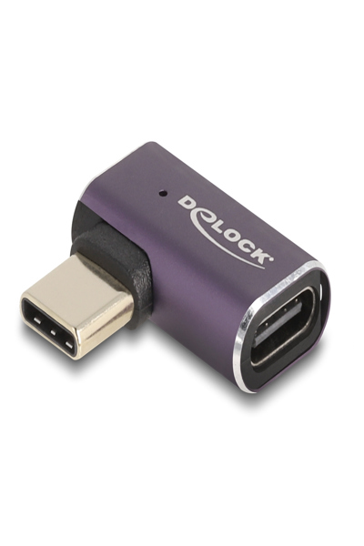 Adaptateur USB Delock - USB-C 24 broches (M) coudé gauche/droite vers USB-C 24 broches (F)
