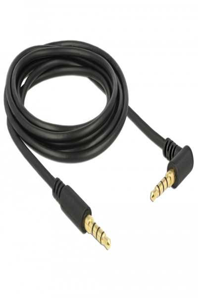 Delock Audio cable - 4-pole mini jack male to 4-pole mini jack male angled - 85616
