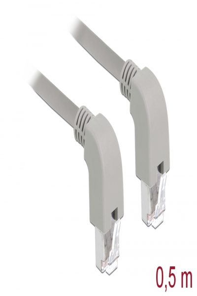 Câble patch Delock - RJ-45 (M) coudé vers le bas vers RJ-45 (M) coudé vers le bas