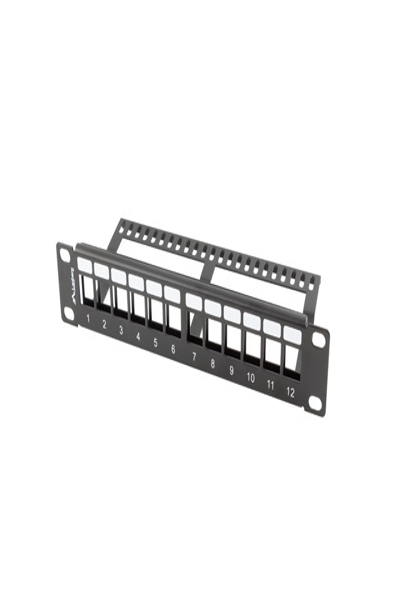 Lanberg Patchpanel Blank 1U Keystone Organizer schw. - Patch Panel