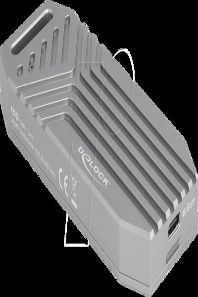 Delock M.2 NVMe SSD GehÃƒÂ¤use USB 40 Gbps - werkzeugfrei - Case - USB Typ C - 42033