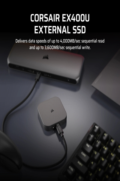 Corsair EX400U 1TB External SSD Storage - CSSD-EX400U1TB