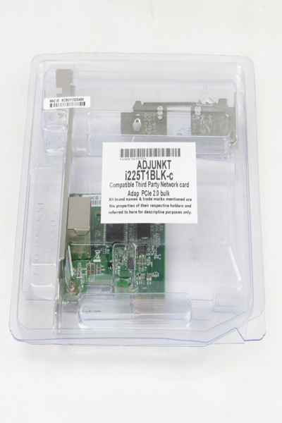 Intel tredjepartskompatibelt nätverkskort i225-T1 Ethernet PCI Express Single Port LP - I225T1BLK-C