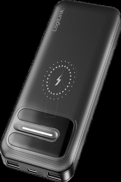 LogiLink Power Bank 10000mAh 1xUSB-C 2x USB-A Zwart