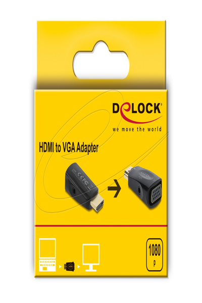 Delock HDMI to VGA Adapter with Audio - Adapter - Audio/Multimedia - 61082
