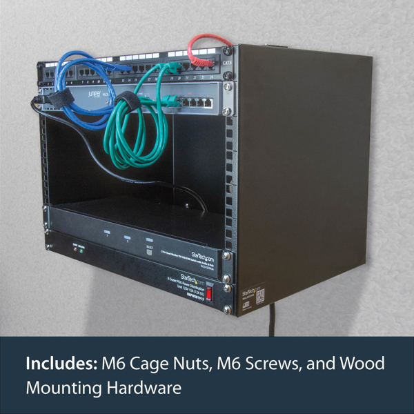 StarTech 8U Wall-Mount Bracket for Shallow Rack Equip - WALLMOUNT8