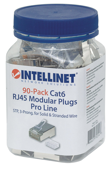 90-Pack Cat6 RJ45 Modular Plugs Pro Line - STP - 790543