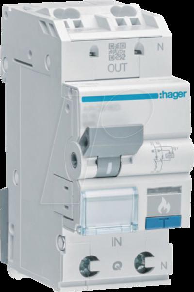 Interrupteur de protection incendie Hager B 2p 10A 230V ARC910D 2TE IP20