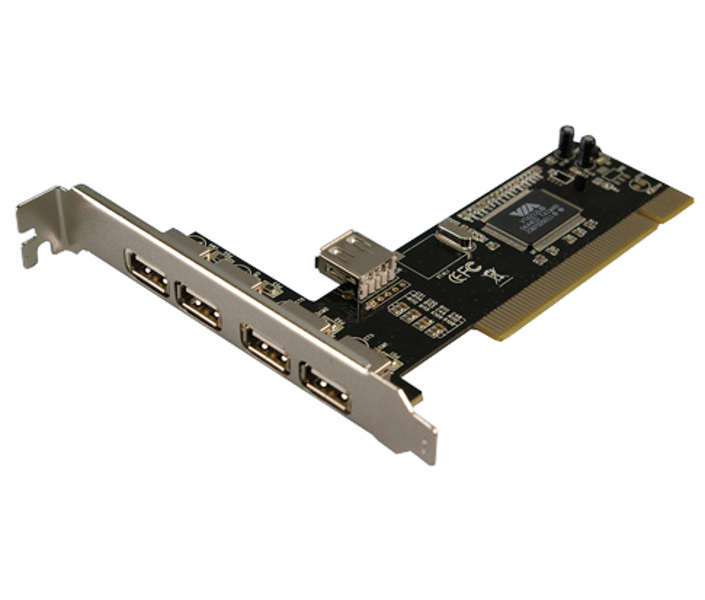 LogiLink PCI-kort USB 2.0 4+1-port (PC0028) - PC0028