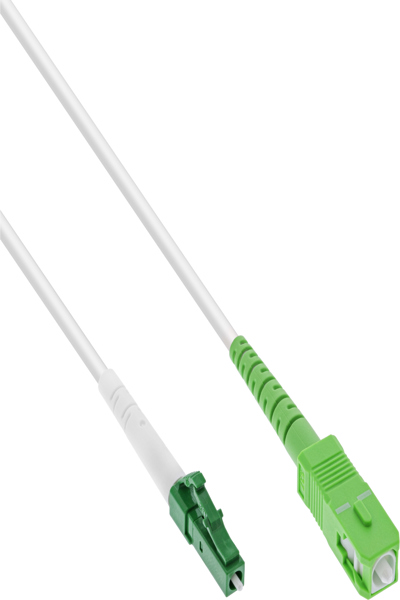 InLine Fiber Optical Simplex Cable - FTTH - LC/APC8° to SC/APC8° 9/125µm OS2 0.5m - 88455