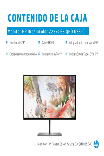 HP Z25xs G3 QHD USB-C DreamColor Display: 25-inch, 2560x1440 - 1A9C9AA#UUZ