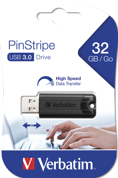 Verbatim Store 'n' Go Pin Stripe USB-minne - 49317