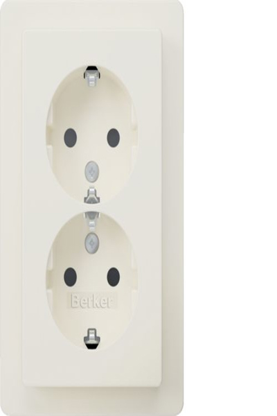 Berker 47596089 - Type F - DIN-rail - White - Duroplast - IP20 - 250 V