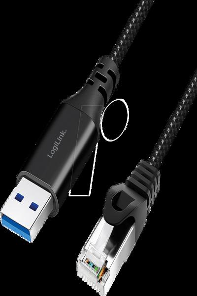 LogiLink CU0403 - Netzwerkadapter Kabel USB 3.0 Typ-A Gigabit Ethernet 3 m - Network Card - 1,000 Mbps - CU0403