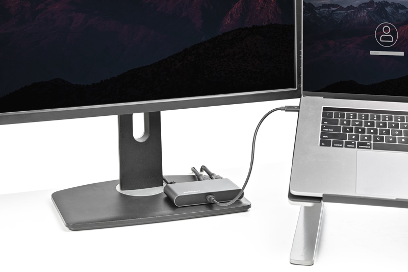 StarTech Thunderbolt 3 Mini Dock - Portable Dual Monitor TB3 Laptop Docking Station HDMI 4K 60Hz - 2x USB-A & GbE - 27.90cm (11") (28cm) cable (TB3DKM2HDL) - Docking station - Thunderbolt 3 - 2 x HDMI - GigE - TB3DKM2HDL