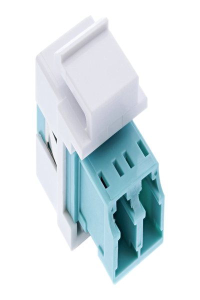 Adaptateur enfichable Keystone fibre optique InLine - duplex LC/LC - MM - manchon céramique