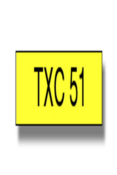 Brother TXC51 - Black on fluorescent yellow - TXC51